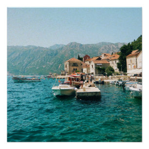 Kuststad Perast, Montenegro Perfect Poster