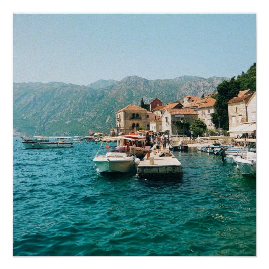 Kuststad Perast, Montenegro Perfect Poster (Voorkant)