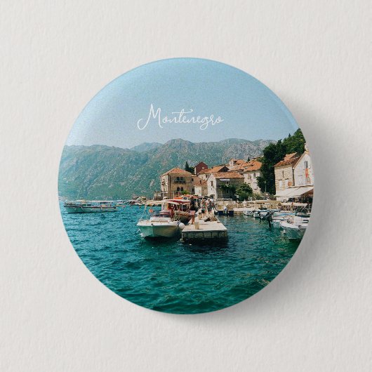 Kuststad Perast, Montenegro Ronde Button 5,7 Cm (Voorkant)