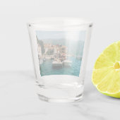 Kuststad Perast, Montenegro Shot Glas (Achterkant)
