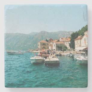Kuststad Perast, Montenegro Stenen Onderzetter