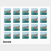 Kuststad Perast, Montenegro Vierkante Sticker (Vel)