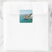 Kuststad Perast, Montenegro Vierkante Sticker (Tas)