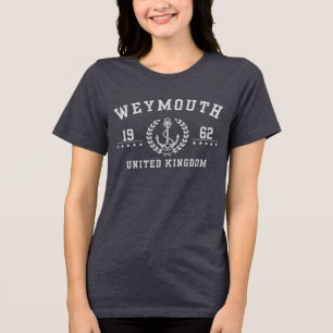 Kuststad Verenigd Koninkrijk Weymouth 1962 Tri-Blend Shirt