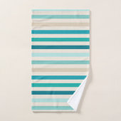 Kuststaven, lagune, blauw, Blauwgroen, zand Bad Handdoek (Handdoek)