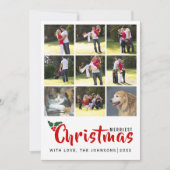 Kustste kerstcollage met 9 foto's kaart (Voorkant)