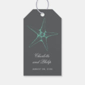 Kustster vis strand bruiloft cadeaulabel (Voorkant)