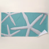 Kuststijl Trendy Starfish Turquoise Blue Strandlaken (Voorkant)