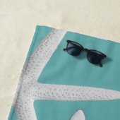 Kuststijl Trendy Starfish Turquoise Blue Strandlaken (In situ)