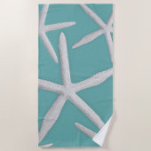Kuststijl Trendy Starfish Turquoise Blue Strandlaken (Voorkant)