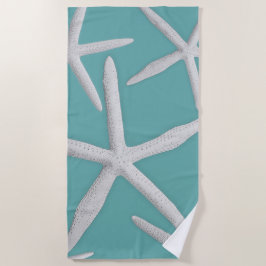 Kuststijl Trendy Starfish Turquoise Blue Strandlaken