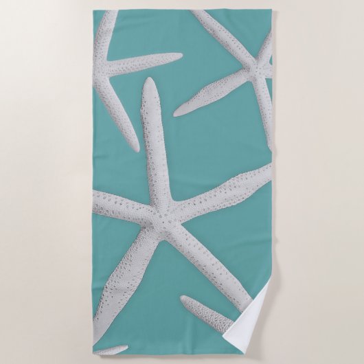 Kuststijl Trendy Starfish Turquoise Blue Strandlaken (Voorkant)