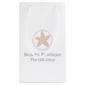Kuststijl Uw Logo Elegant Strandbedrijf Klein Cadeauzakje (Achterkant)