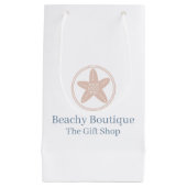 Kuststijl Uw Logo Elegant Strandbedrijf Klein Cadeauzakje (Voorkant)