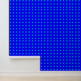Kuststippen op blauwe kleur - gestructureerd behang