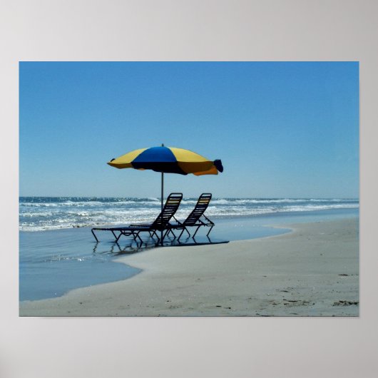 Kuststoelen op Daytona Beach Poster (Voorkant)