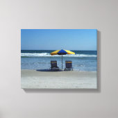 Kuststoelen op de Shoreline Canvas Afdruk (Voorkant)