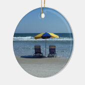 Kuststoelen op de Shoreline Keramisch Ornament (Links)