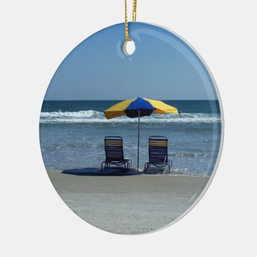 Kuststoelen op de Shoreline Keramisch Ornament (Links)