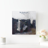 Kuststrand Aangepaste familienaamWandklok Vierkante Klok (Huis)