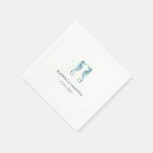 Kuststrand Aangepaste zeepaarden Servet (Hoek)