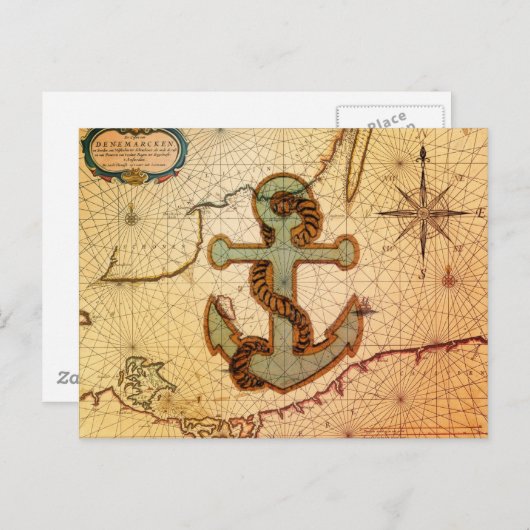  kuststrand  anker briefkaart (Voorkant / Achterkant)