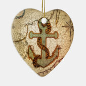 kuststrand anker keramisch ornament (Rechts)