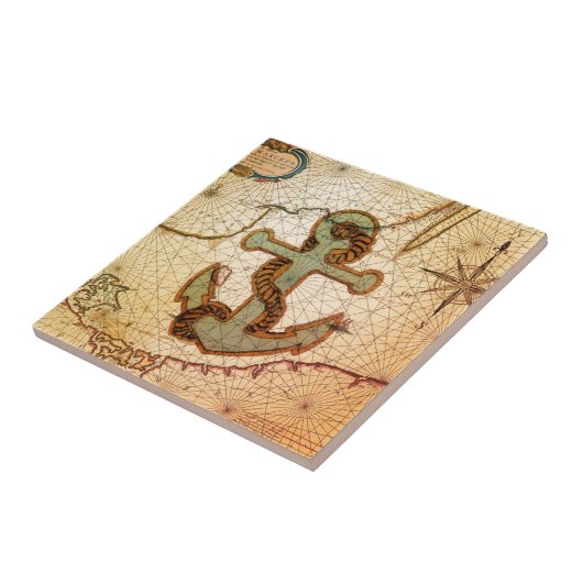  kuststrand  anker tegeltje (Zijkant)