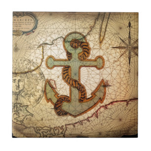 kuststrand anker tegeltje