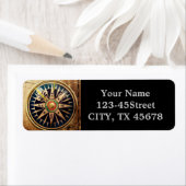 kuststrand antiek kompas etiket (Insitu)