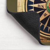 kuststrand antiek kompas muismat (Hoek)