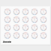 Kuststrand Baby Shower Bedankt Ronde Sticker (Vel)