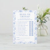 Kuststrand Bach Bloemenbruid of bruidegom spel Informatiekaartje (Staand voorkant)