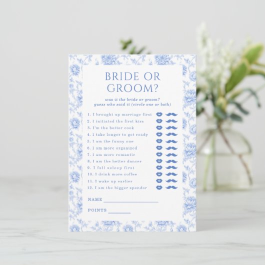 Kuststrand Bach Bloemenbruid of bruidegom spel Informatiekaartje (Staand voorkant)