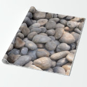 Kuststrand Beachcomber Beach Lover Pebbles Texture Cadeaupapier (Uitgerold)