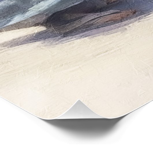 Kuststrand beste vrienden landschap perfect poster (Hoek)