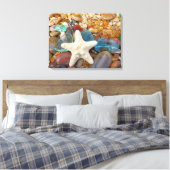 Kuststrand Blauw Zee Glaskunst Prints Canvas (Insitu (Slaapkamer))