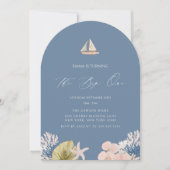 Kuststrand Boot Grote Eerste Verjaardag Foto Kaart (Voorkant)