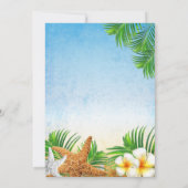 Kuststrand bruiloft kaart (Achterkant)