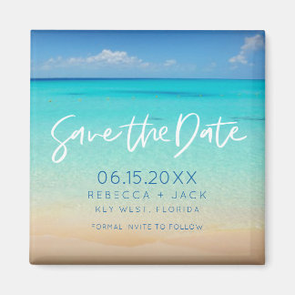 Kuststrand bruiloft Save the Date Magneet