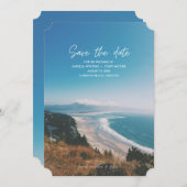 Kuststrand bruiloft sparen datum save the date (Voorkant / Achterkant)