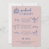 Kuststrand cocktail bachelorette weekend kaart (Achterkant)