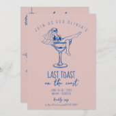 Kuststrand cocktail bachelorette weekend kaart (Voorkant / Achterkant)