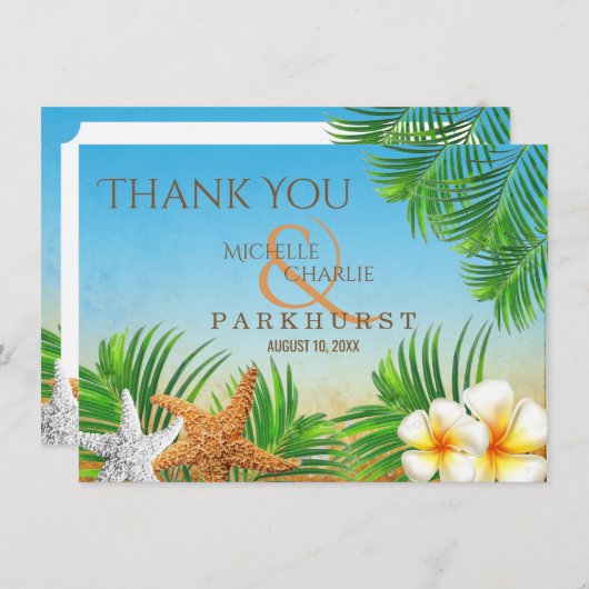 Kuststrand - Dank je wel Bedankkaart (Voorkant / Achterkant)