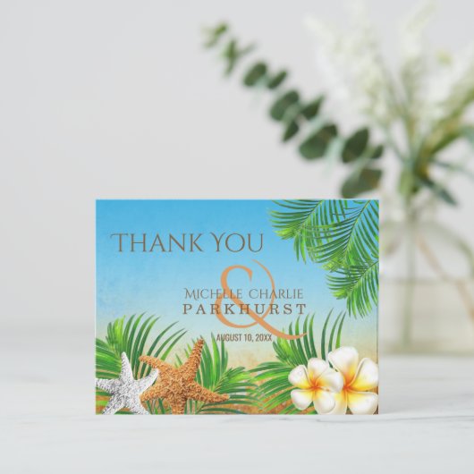 Kuststrand - Dank u wel Briefkaart (Staand voorkant)