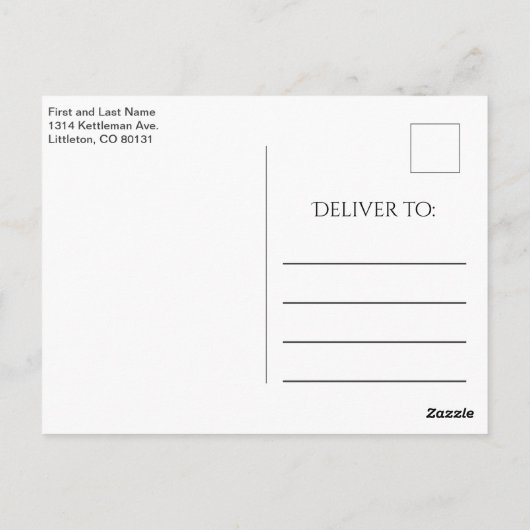 Kuststrand - Dank u wel Briefkaart (Achterkant)