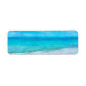 Kuststrand Decor Blauwgroen Aqua Turquoise Blue Etiket (Voorkant)