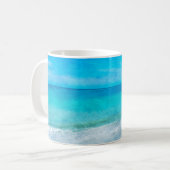 Kuststrand Decor Blauwgroen Aqua Turquoise Blue Koffiemok (Voorkant links)