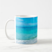 Kuststrand Decor Blauwgroen Aqua Turquoise Blue Koffiemok (Links)