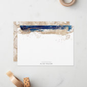 kuststrand goud zand Stationery Note Kaart Notitiekaartje (Voorkant / Achterkant in situ)